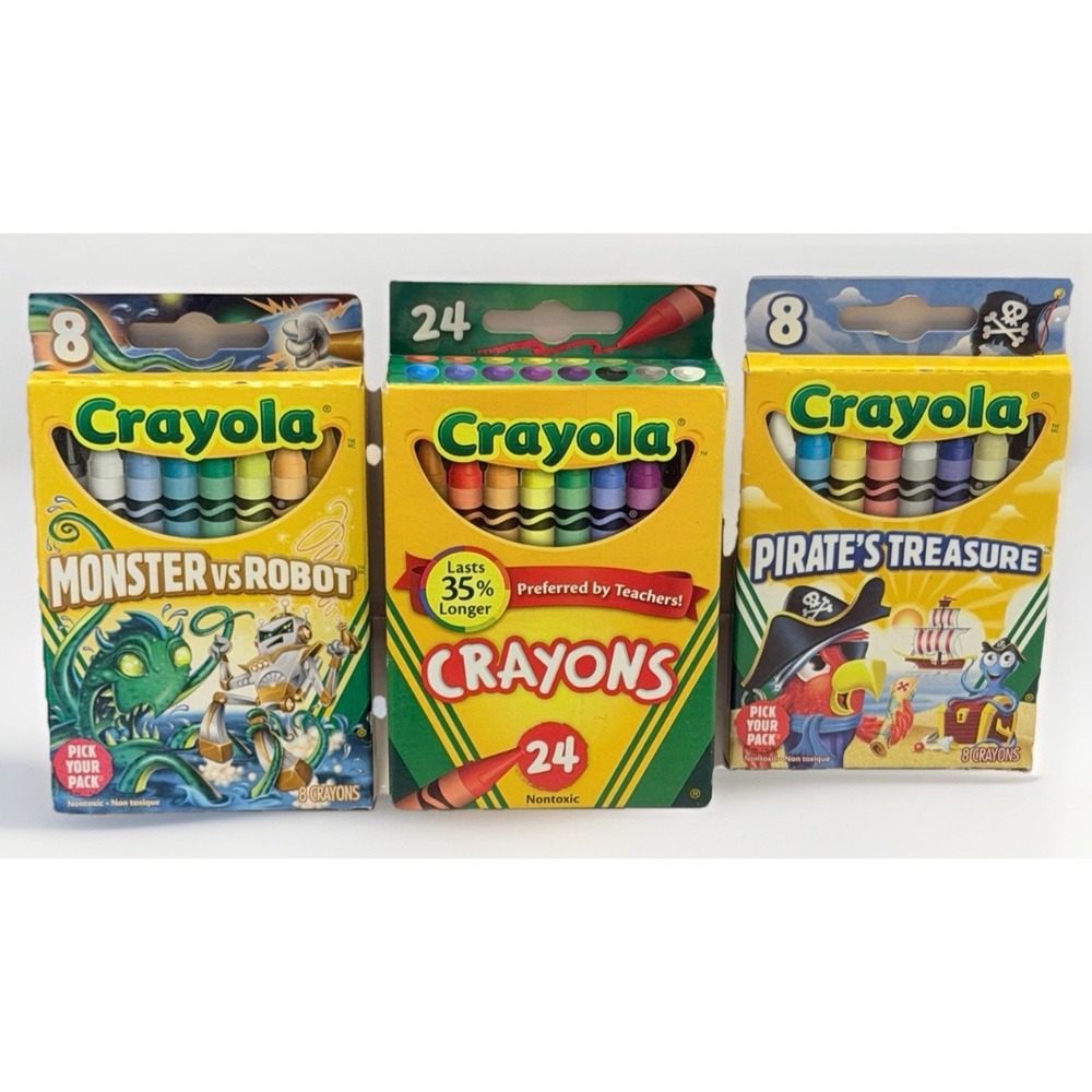 Retro Crayola Target Exclusive Pack LOT Monster Robot Pirate Treasure Rare NOS